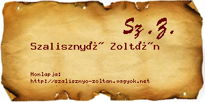 Szalisznyó Zoltán névjegykártya