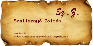 Szalisznyó Zoltán névjegykártya
