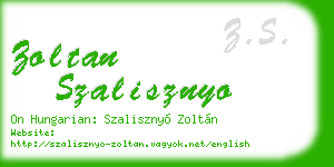 zoltan szalisznyo business card