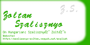 zoltan szalisznyo business card
